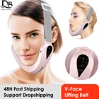 V-образный Массажер для лица, подтягивающий пояс для подтяжки подбородка, прибор для подтяжки подбородка с красным синим светом, вибромассажер для похудения и лифтинга лица