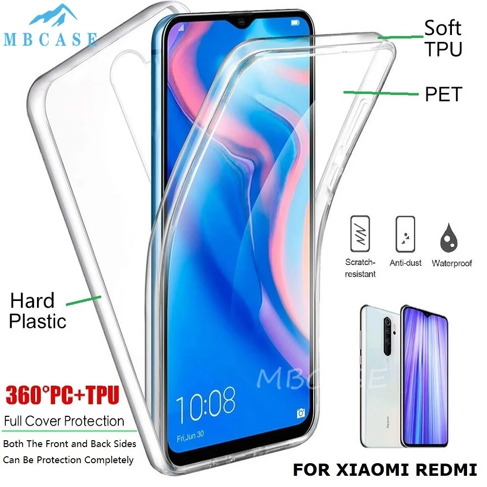 Чехол на весь корпус для Xiaomi 11 Redmi Note 9 Pro 9S 9T 8T 6 7 8 прозрачный бронированный чехол 9AT
