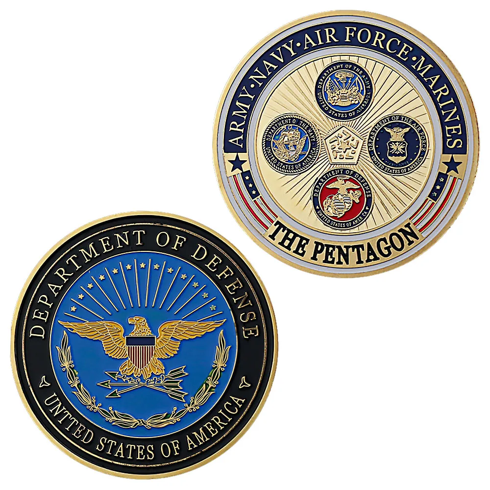

The Pentagon Souvenir Coin Department of Defense Collection Art Commemorative Coins America Gold Plated Military Coin