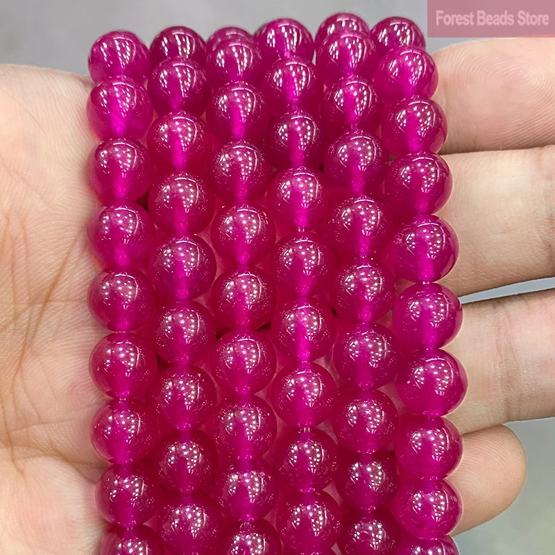 

Natural Stone Jasper Beads Treasure Red Chalcedony Jades Round Beads DIY Bracelet for Jewelry Making 15" Strand 4 6 8 10 12 14MM