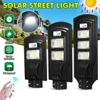 Уличный светодиодный светильник на солнечной батарее, водонепроницаемый светильник с ИК-датчиком движения и умным дистанционным управлением, 120 Вт240 Вт360 Вт, уличный садовый настенный светильник для безопасности