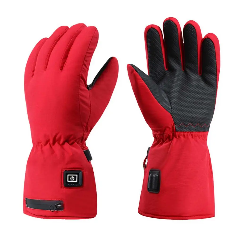 

Перчатки с электроподогревом Guantes, мото-перчатки с сенсорным экраном, с аккумулятором, для рыбалки, катания на лыжах, мотоцикле, велоспорта