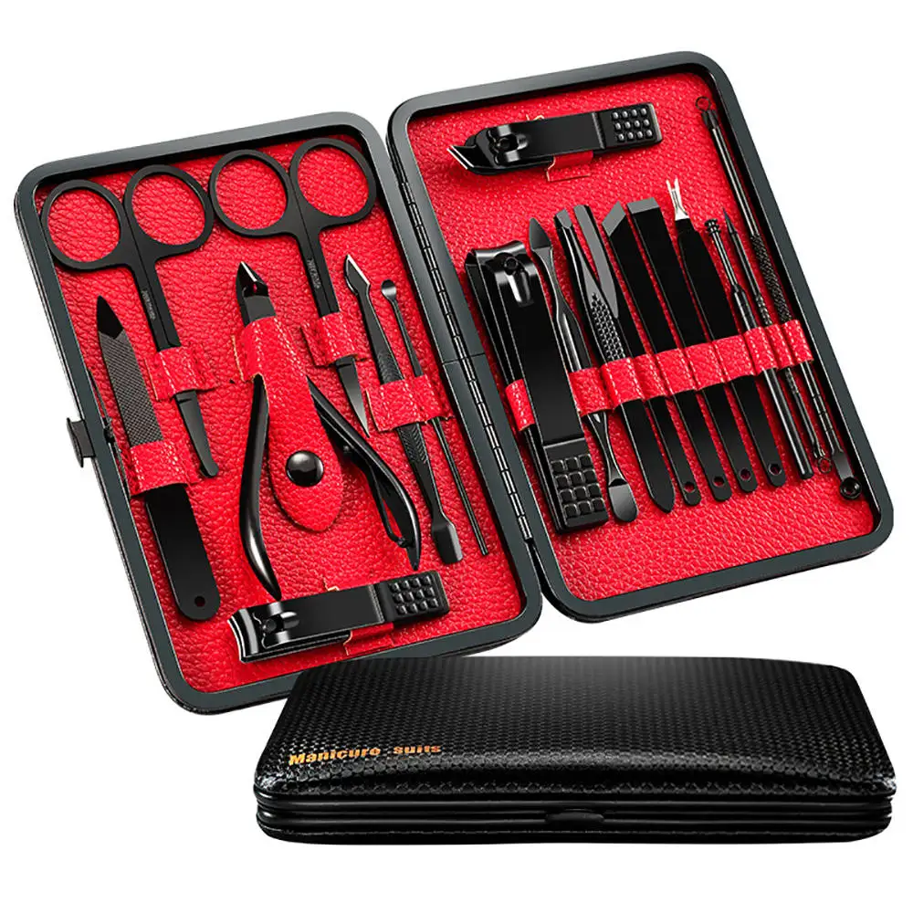 

18pcs Professional Nail Clipper Set Pedicure Clipper Tweezers Nail Clipper Manicure Cutter Beauty Nail Tools