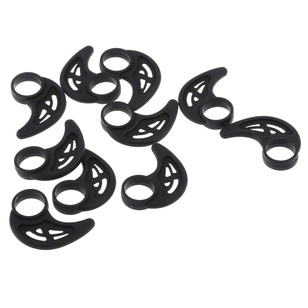 

10Pcs Spare Replacement Ear Strap Horn Shaped Clip Earring for Headset Black Sweatproof Universal For All Earhook Ear Hook Loop