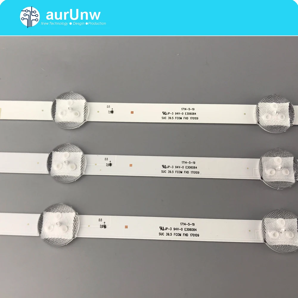

LED backlight strip 8 lamp for Samsung 40 SVC 39.5 FCOM FHD UA40J5200 CY-JJ040BGNV6H UE40J5200 HG40ND460 V5DN-395SM0-R2