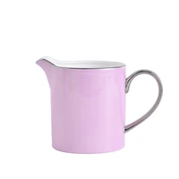 sugar creamer milk pots pitcher ceramics seasoning jar creamer container cup tableware pink kitchen tools
