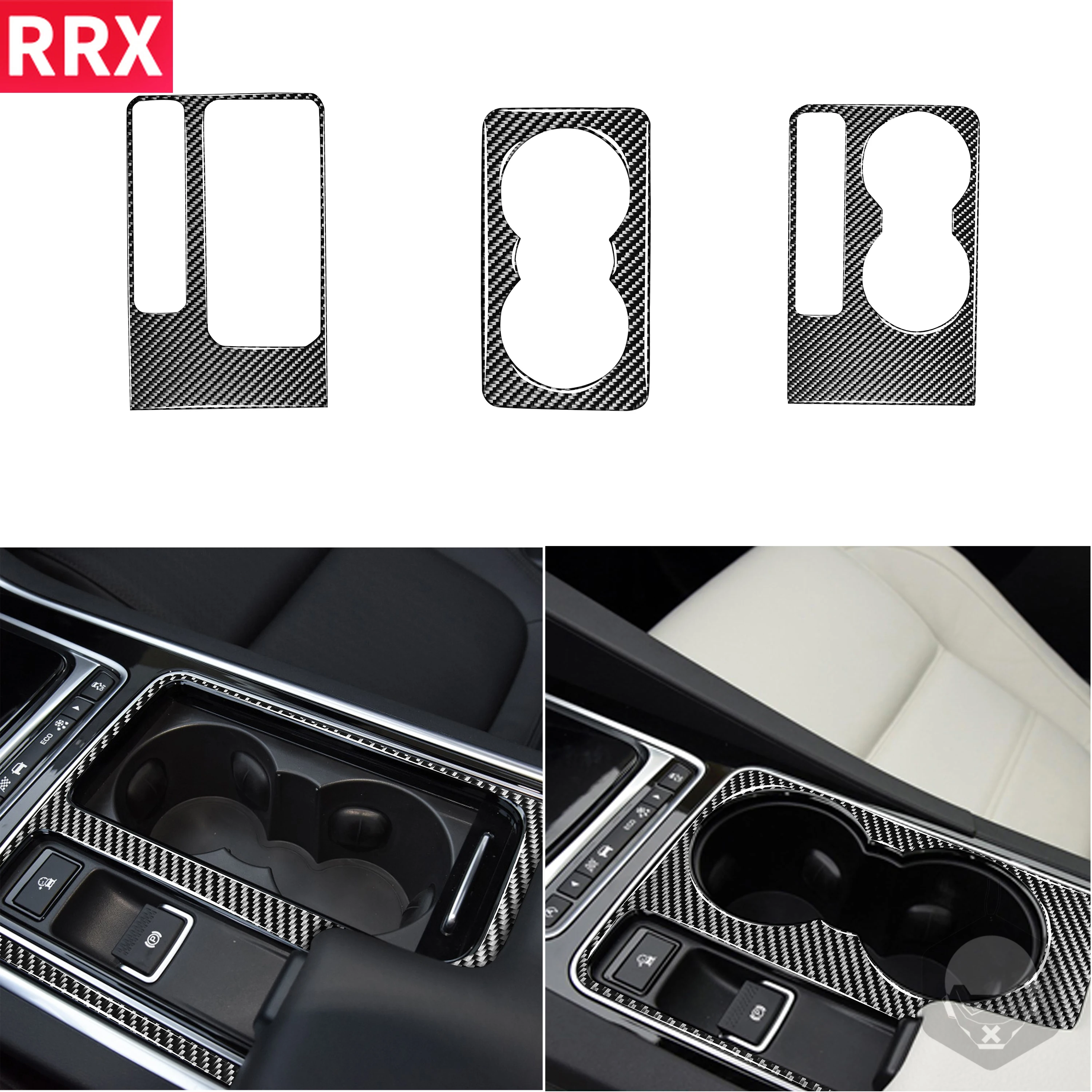 

RRX For Jaguar F-PACE X761 XE X760 XF X260 Carbon Fiber Stickers Central Control Water Cup Holder Interiors Car Accessories