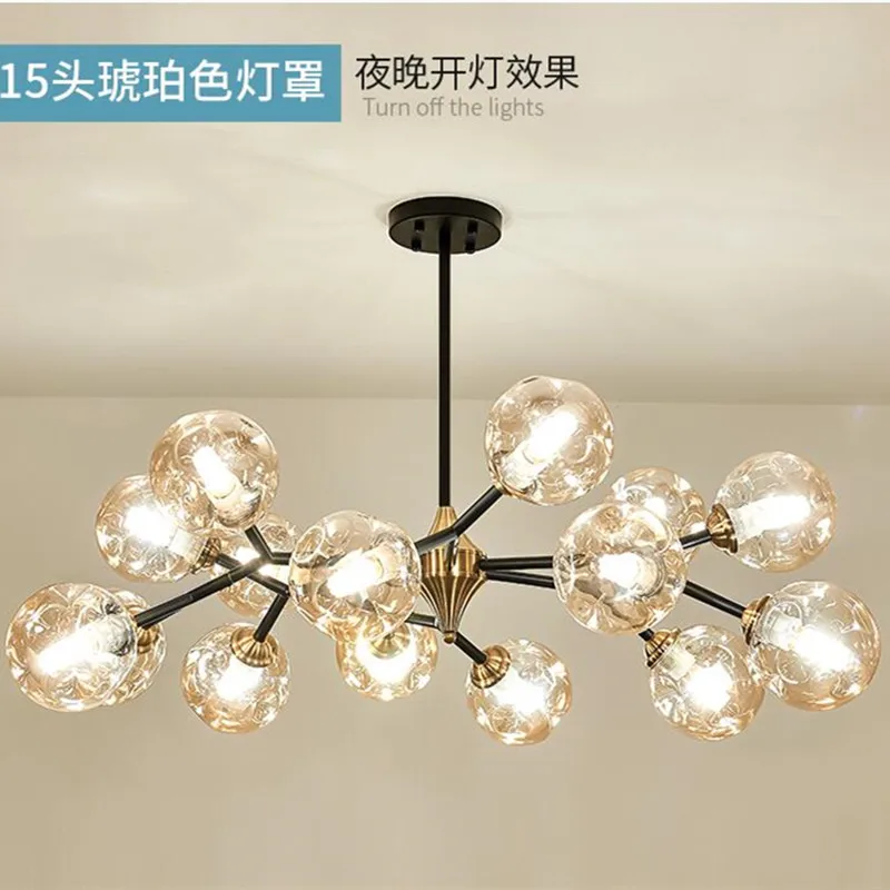 

Современная роскошная люстра для столовой, кухни, гостиной, спальни, люстра со стеклянными шариками, освещение для дома и фермерского дома