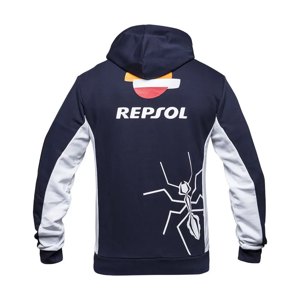 

2018 Moto GP Repsol For Honda Zip Fleece Hoodie Motorcycle Sports Sweatshirt Crew