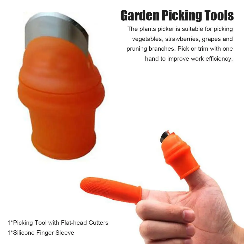 Silicone Thumb Knife Finger Protector Vegetable Harvesting Plant Blade Scissors Cutting Rings Garden Gloves | Дом и сад