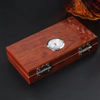 cigar humidor handmade wood cigar box desktop humidor with humidifier cedar wood case holds 4 cigars