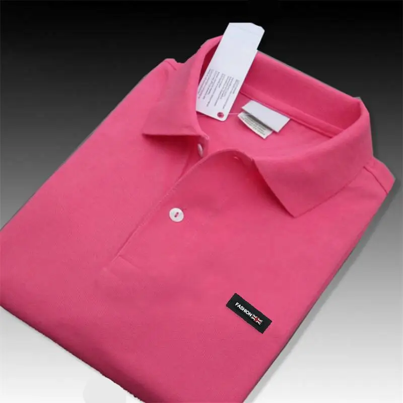 Рубашка-поло мужская с коротким рукавом 100% хлопок Повседневная модная