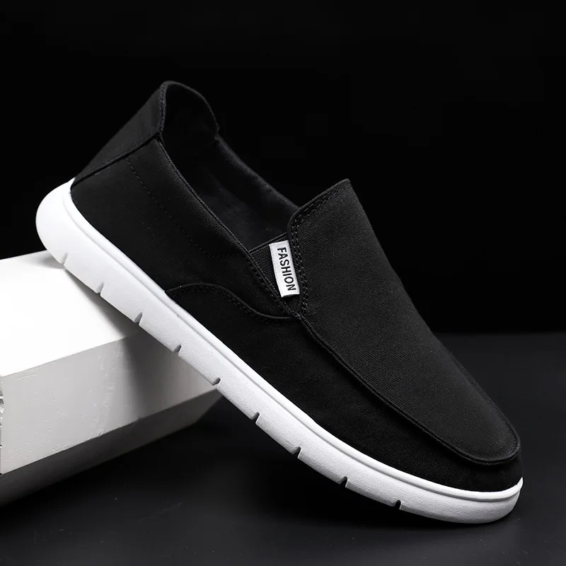 Breathable Canvas Shoes Men Loafers 2021 Spring Summer Casual Flat Slip-on Male Cloth High Quality KA1323 | Обувь