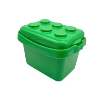 2021 new childrens toy greenpink collectible item building blocks display box display case bricks storage box