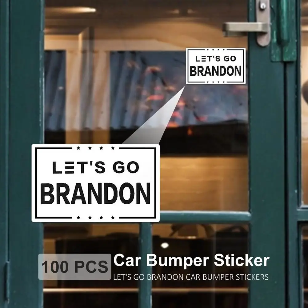 

Funny Car Bumper Sticker Let's Go To Brandon! Waterproof Decal Fashion Style PVC Bumper Window Decoration Accessories For Laptop
