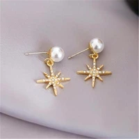 needle 2020 trendy womens jewelry simple earrings temperament high personality sense of small star earrings