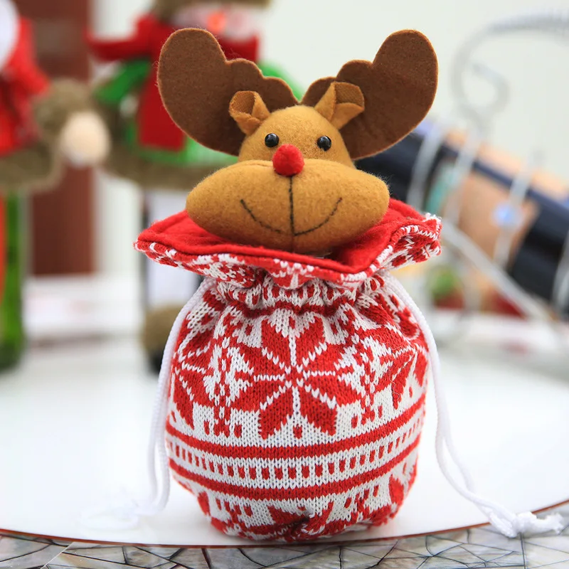 Креативные Новые Вязаные Рождественские 3d сумки с яблоками рождественские