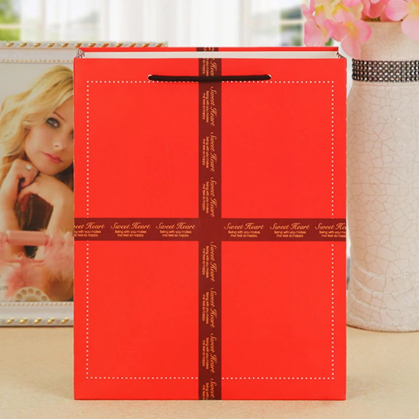 10 шт./лот мульти розовая любовь крест бумажные подарки сумка Портативная