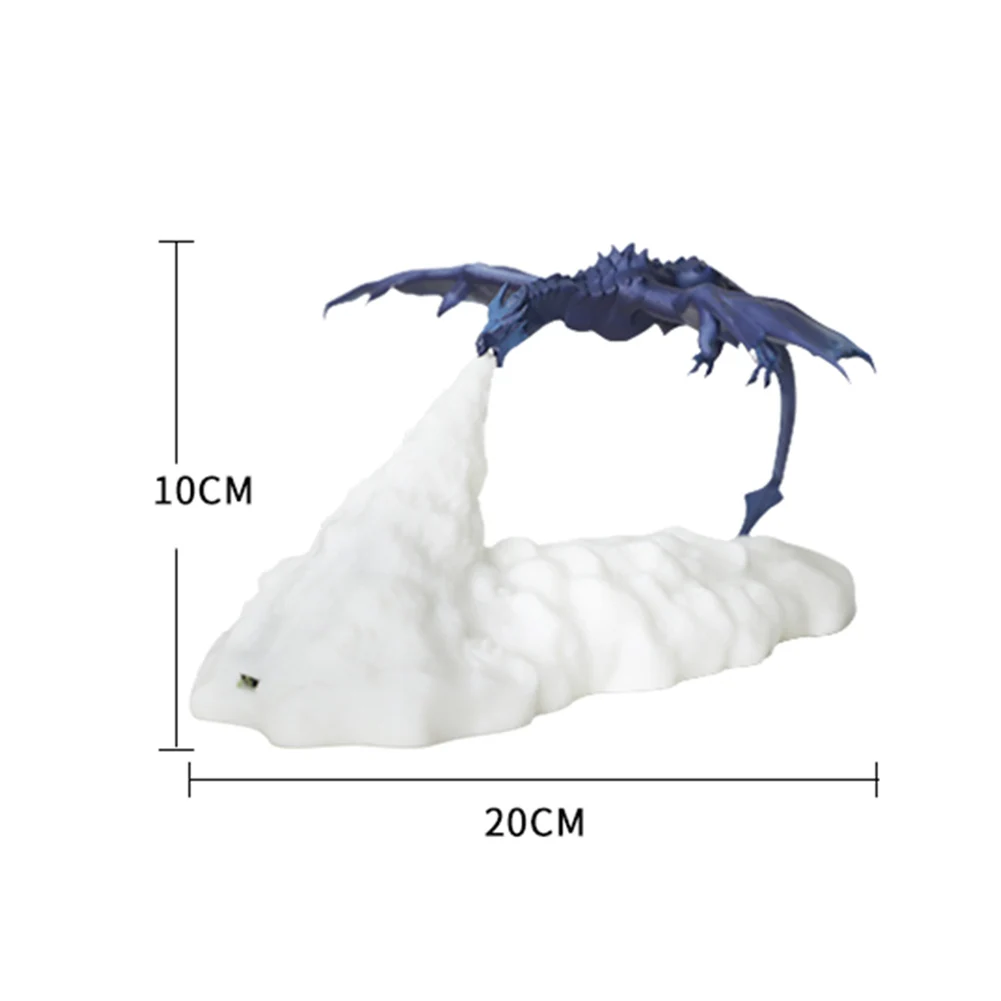 Ночник в виде дракона дышащего огнем ночник для детей 3D светильник подарок