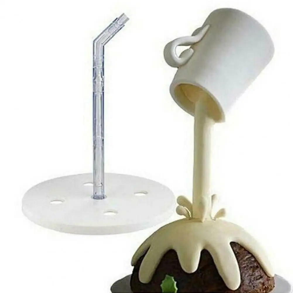 

Plastic 1 Set Modern Innovative Fondant Craft Stand Transparent Cake Sturcture Shelf Reliable for Birthday