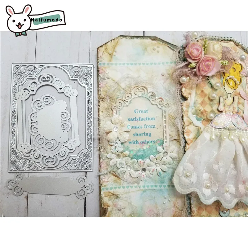 DiyArts вложенные прямоугольные металлические режущие штампы для скрапбукинга