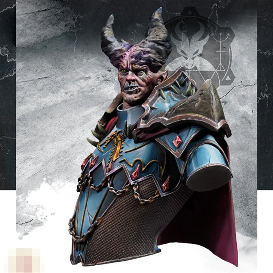 Sci-Fi Ox Horn Warrior Bust полимерная фигура 1/12 диаграмма масштабной модели набор из смолы