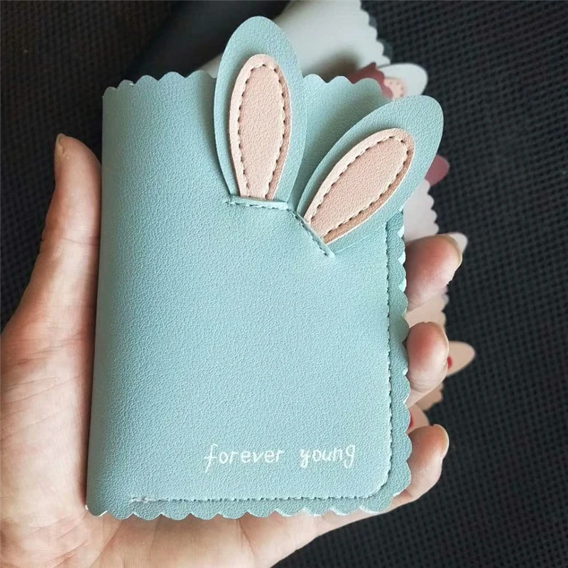 Новинка, женские кошельки Kawaii, милый кролик, держатель для карт, маленький кошелек, женский короткий дизайнерский кошелек, женский кошелек, держатель для денег