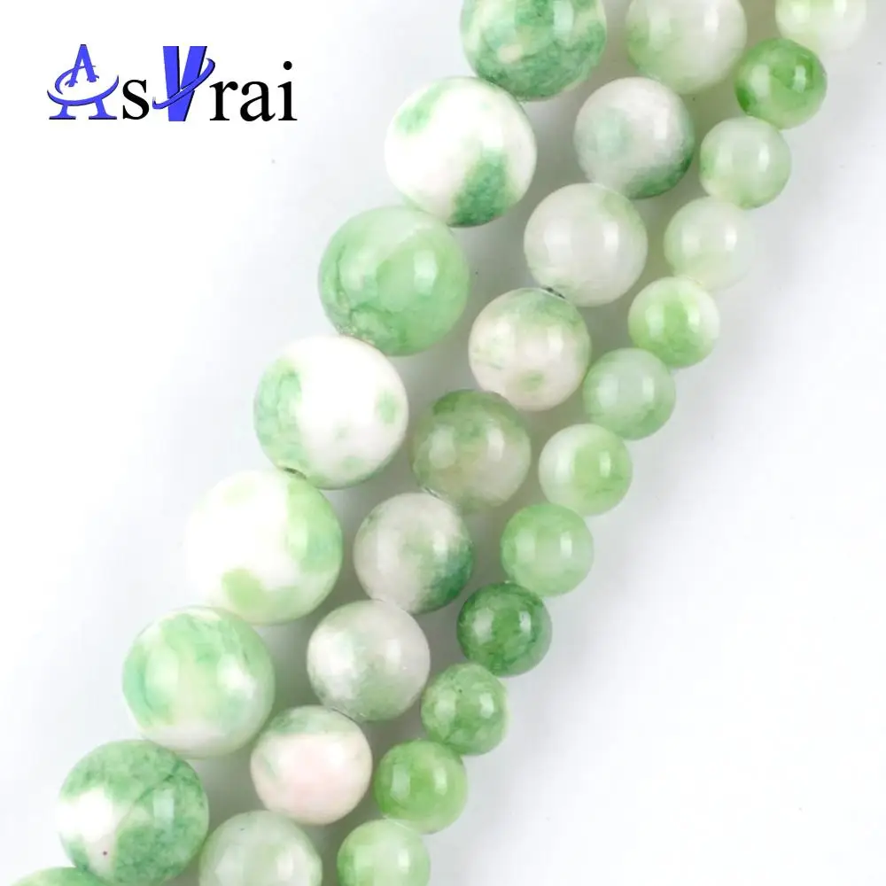 Бусины из нефрита с натуральным камнем круглые бусины россыпью диаметром 15