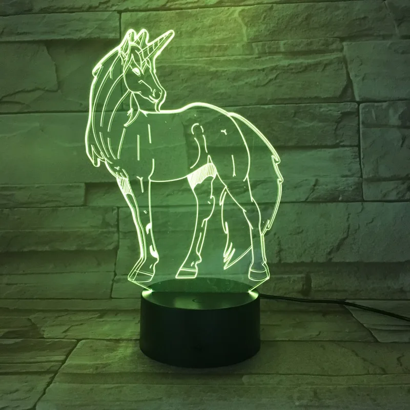 

Nighdn 3d Lamp Night Light Creative 3d Visualization Lamp Unicorn Table Lamp Bedroom Bedside Light Holiday Gifts for Family