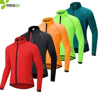 wosawe windproof men cycling jacket reflective bike bicycle sports windbreaker long jersey water repellent mtb wind coat 5 color