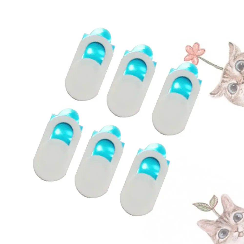 

6Pcs Metal Oval Shaped Webcam Cover Camera Slider Shutter Privacy Protect Sticker for Laptop Tablet Phone Shutter Sticker(White)