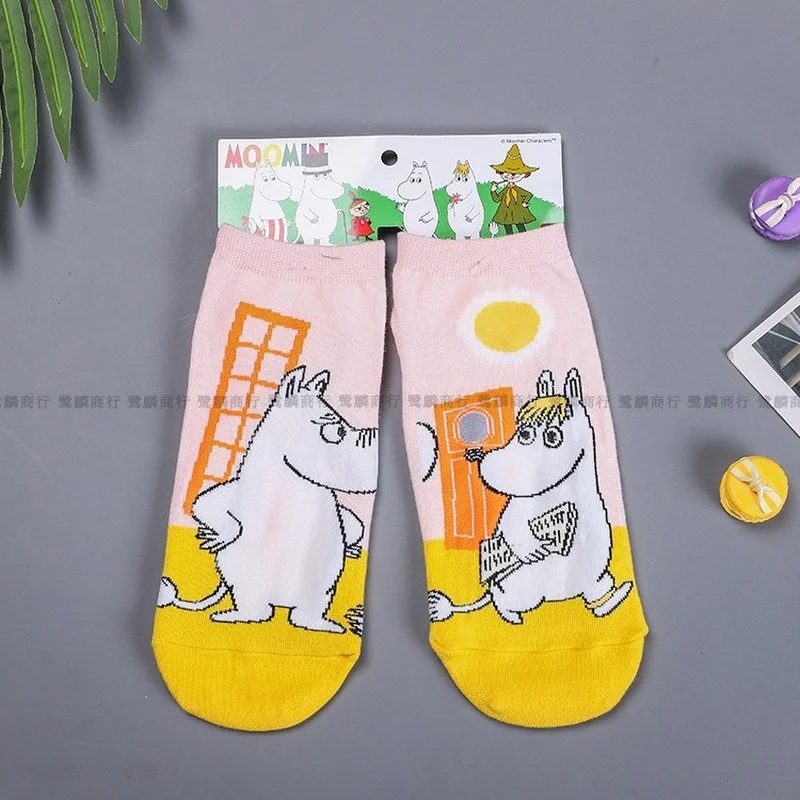 

Women Soft Sock Little My Cartoon Dames Mu Ming Prints Socks Niiskuneitti Colorful Casual Catoon From Version Skarpetki