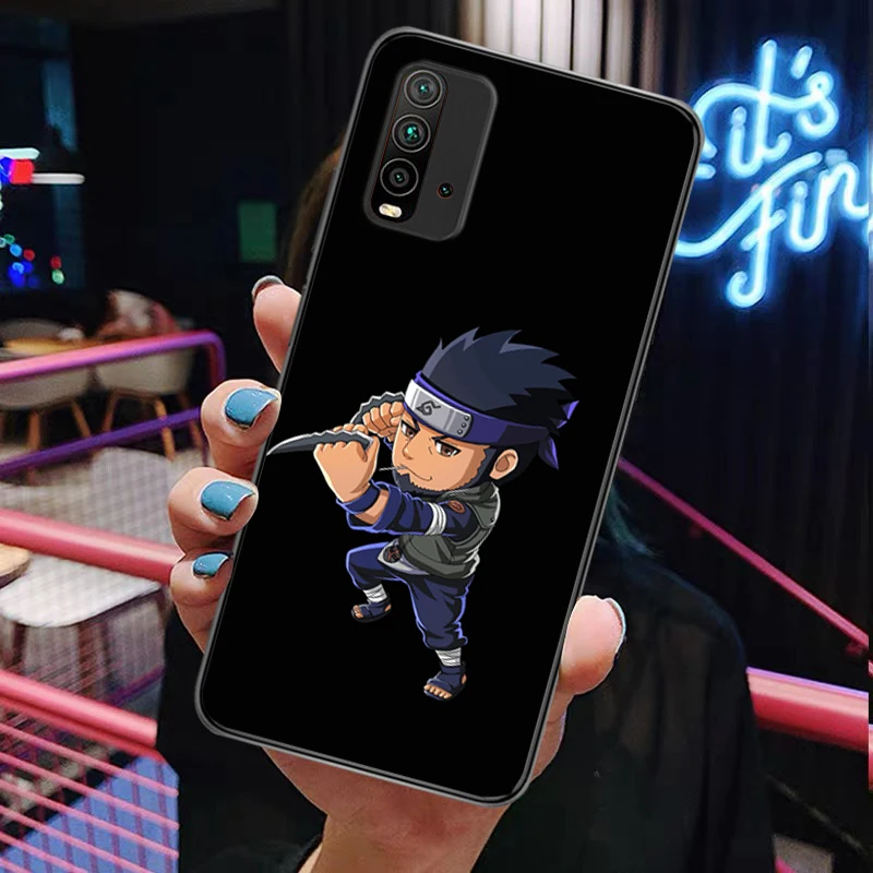 

N-Narutos Kakashi Sasuked Cartoon Painting Phone Case Redmi 9 9 Pro 9T 9A 9C Redmi Note 9 9S Pro Max Coque Carcasa Matte