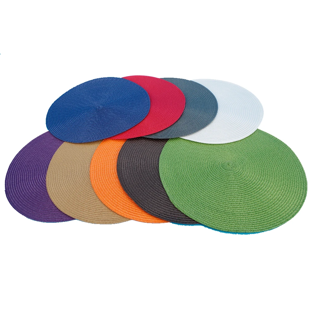 New Color Knitted by Cotton Thread PP Round Placemat Tischset Plakedo Tovagliette Brikker Tabletit Plata for Dining Table