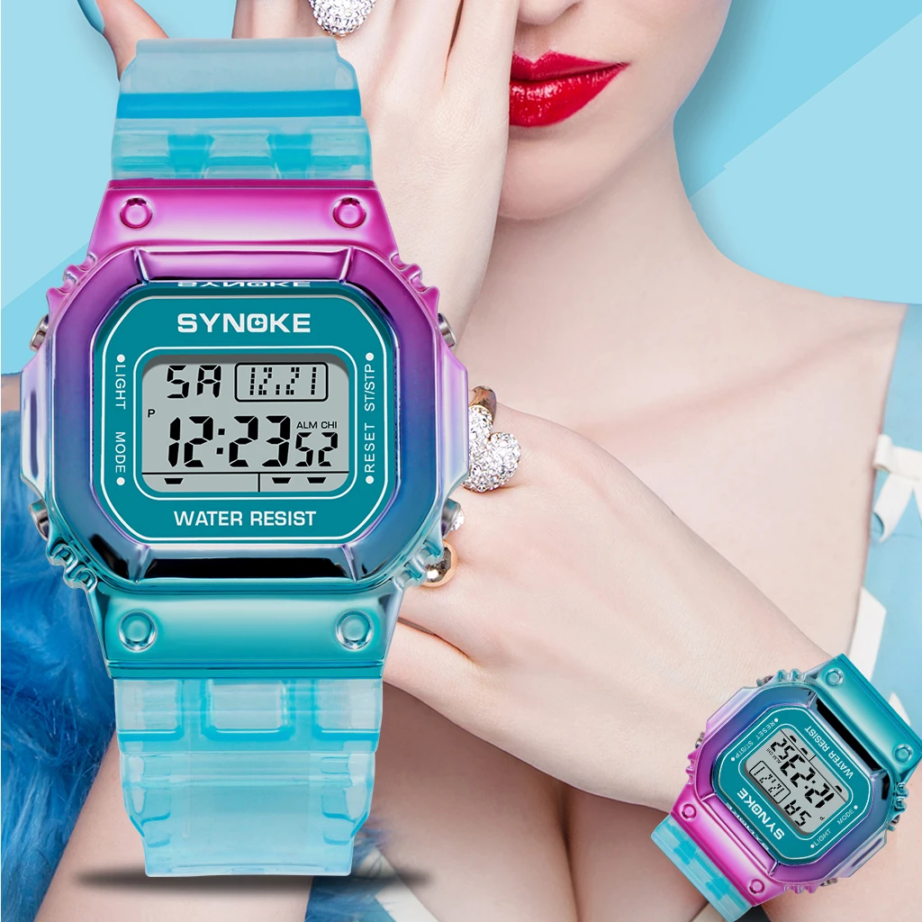 

Часы наручные Reloj мужские/женские цифровые, брендовые модные повседневные спортивные электронные водонепроницаемые с квадратным циферблатом и силиконовым ремешком