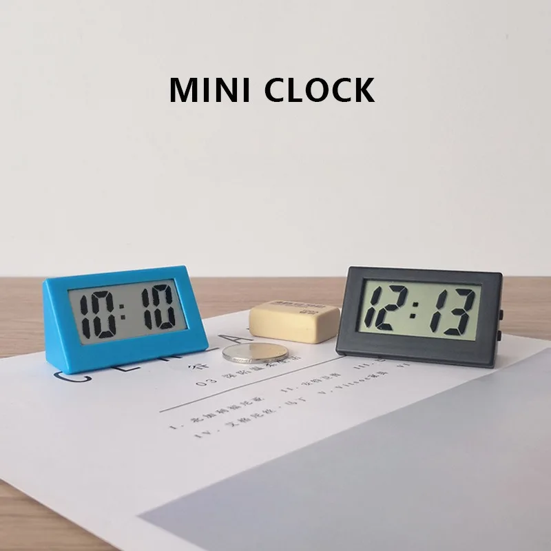 Простые настольные мини-часы маленькие часы бесшумные электронные для студентов