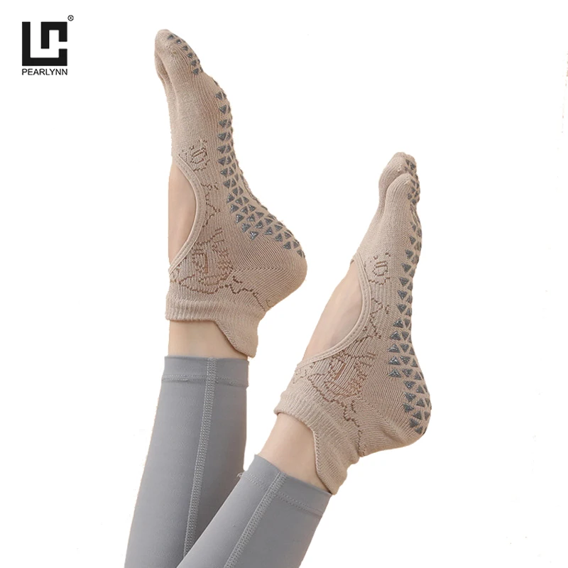 2 шт. нескользящие спортивные короткие носки для йоги женские зимние силиконовые