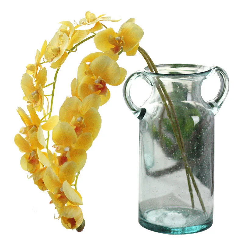 

One Bouquet Phalaenopsis Silk Winter Artificial Decorative Flower Wedding Flower Bouquet Home Room Table Decoration Room Decor
