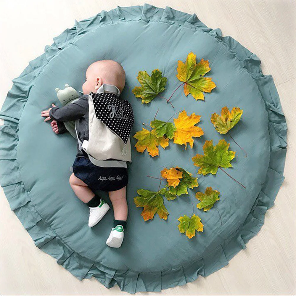 Хлопковый детский игровой коврик круглый ковер детские игрушки украшение для