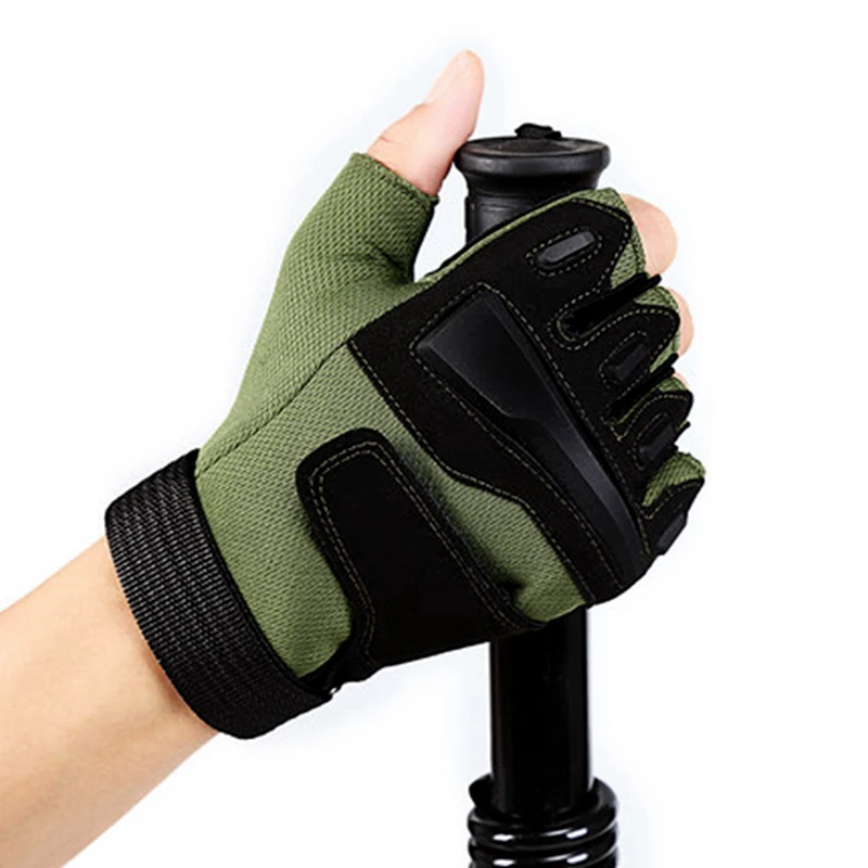 Охотничьи перчатки с открытыми пальцами тактические для военных тренировок