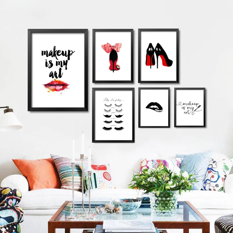 Настенный плакат модный макияж мое искусство настенная Картина на холсте