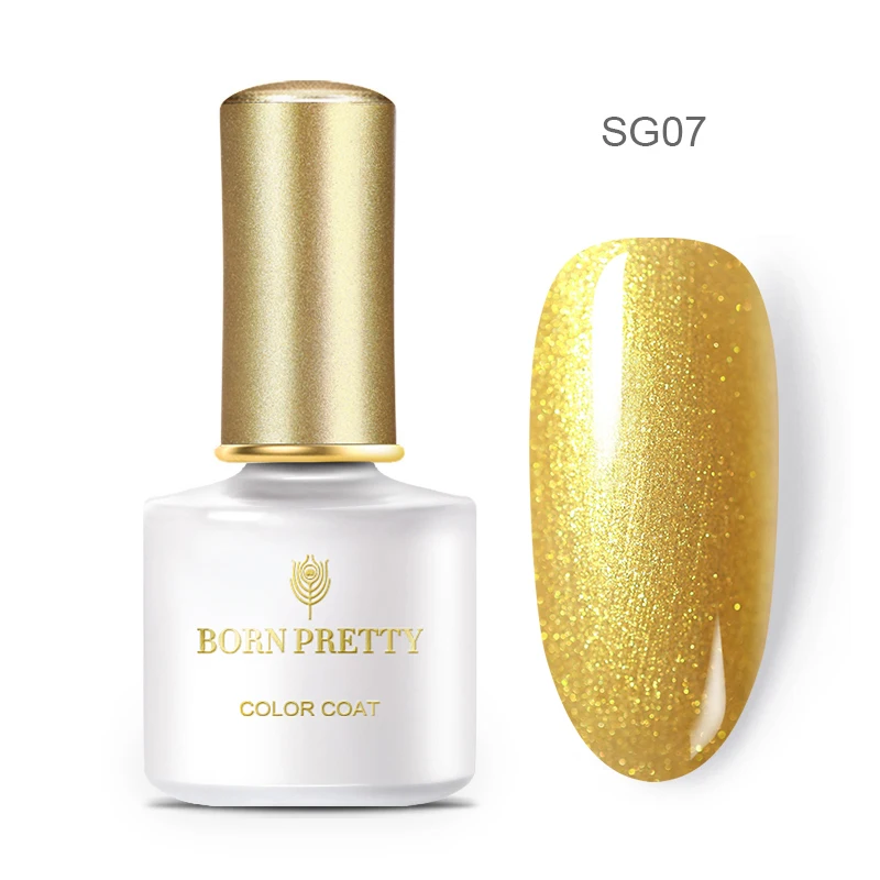 BP-SG07 BORN PRETTY 6 мл Блестящий блестящий гель для ногтей голографический лак УФ светодиодный гель розовый Золотой Серебряный отмачиваемый гель лак для маникюра DIY - Цвет: BP-SG07