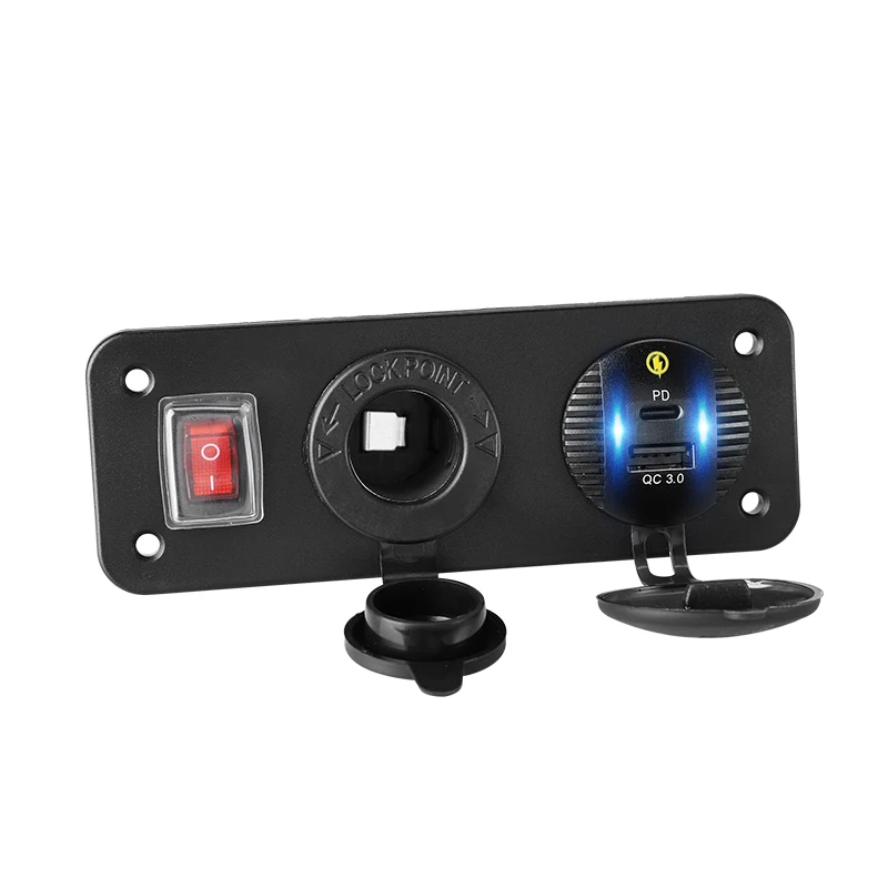 Usb адаптер Type C для автомобильной панели прикуривателя разъем 3 0 12 В зарядное