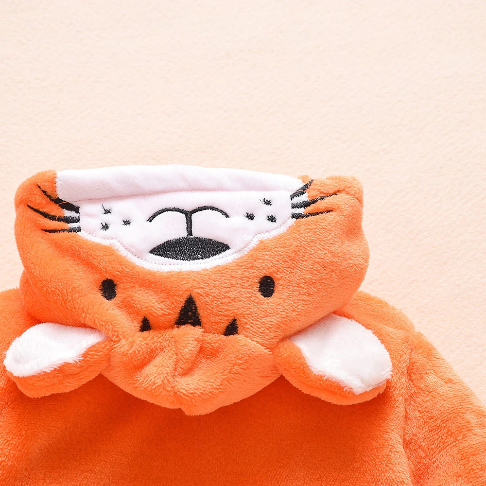 CYSINCOS Winter Warm Infant Jumpsuits Fleece Baby Boy Girl Cute Tiger Outwear Cotton Jackte Newborn Clothes Hooded Coats |