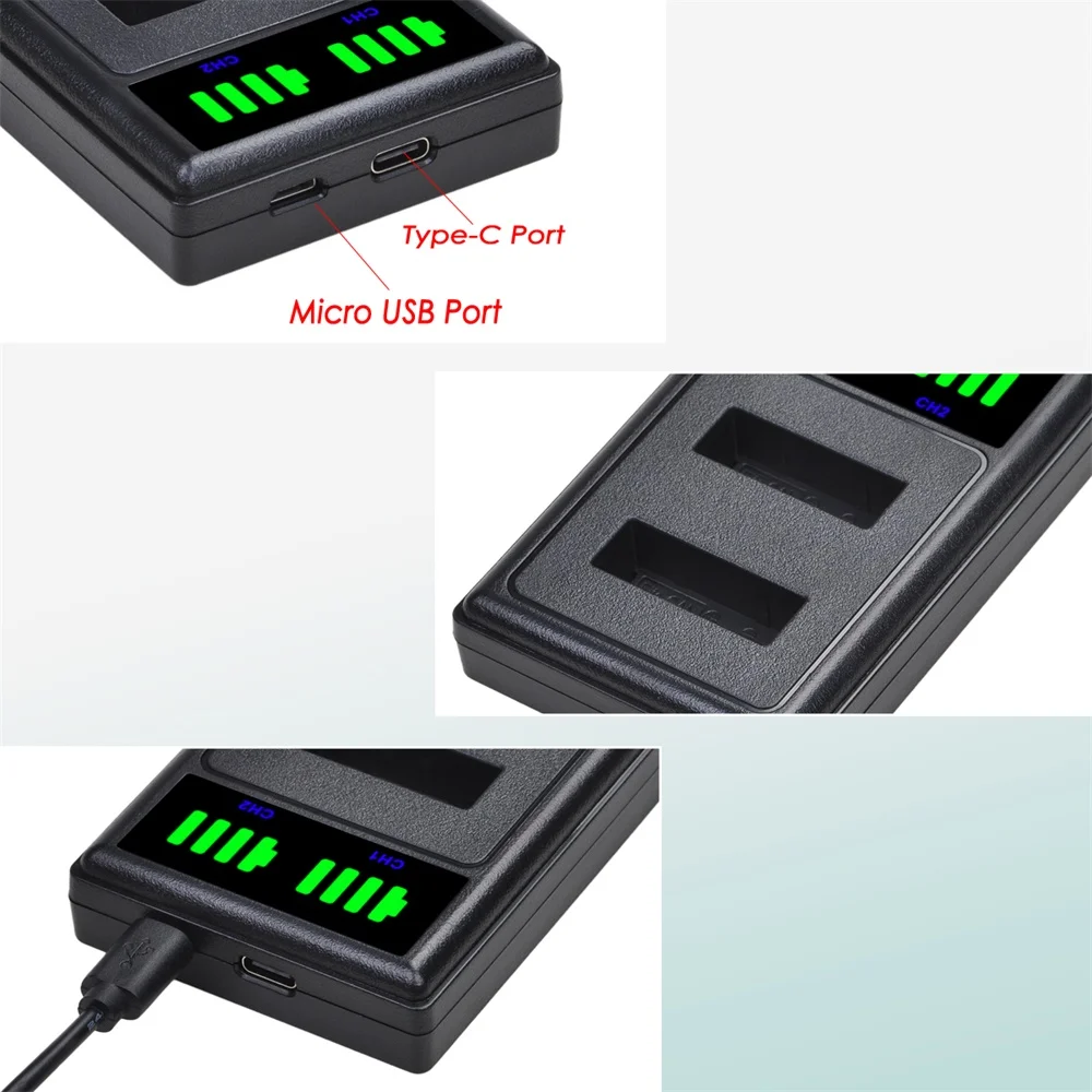 

AsperX NB-13L NB13L 1500mAh Battery + LED Dual Charger with Type C Port for Canon G7 X Mark II G7X PM165 G5 X G5X G9 X G9X SX620