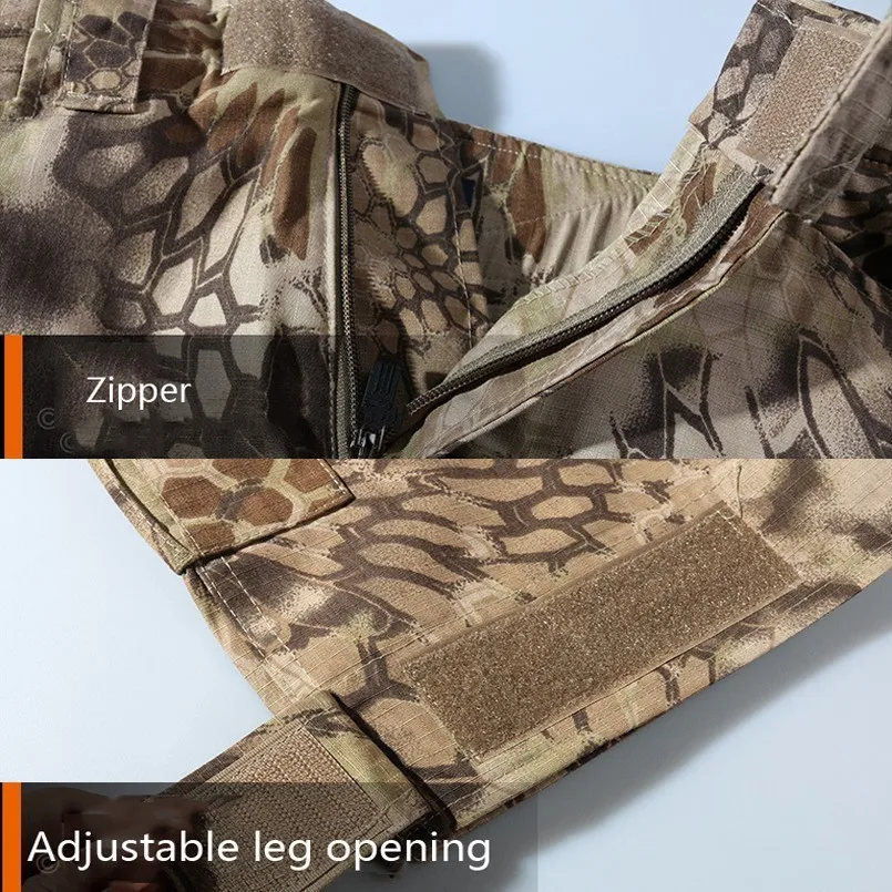 

Pro Tactical Military Camouflage Cargo Pants Men Rip-Stop Anti-pilling Army SWAT Combat Trousers Breathable Casual Pants
