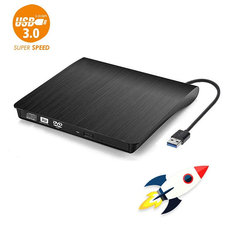 USB 3,0 внешний DVD привод записывающее устройство Портативный DVD Оптический привод плеер для hp Dell LG Asus acer lenovo Windows 10 8