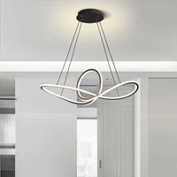 nordic pendant lights post modern style aluminum bar restaurant lamp personality creative small apartment led ring chandelier