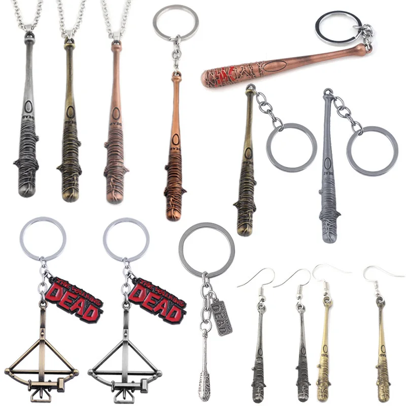 The Walking Dead Keychain Negan's Bat Stick LUCILLE Keyring Men Car Women Bag Pendant Cosplay Toys