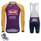 Новинка, командная веломайка Alpecin Fenix 2021, мужской осенний Трикотажный костюм с длинным рукавом, дышащая веломайка, велосипедная одежда, одежда для велоспорта